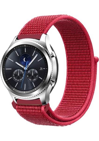 Samsung Watch 22MM Krd3 Hasır Kordon Kırmızı