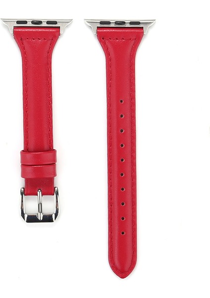 Apple Watch Uyumlu 42-44MM KRD13 Deri Kordon Beyaz fiyatları