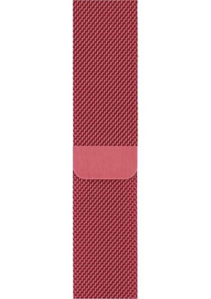 Apple Watch Uyumlu 38-40MM Krd1 Metal Hasır Kordon Koyu Pembe