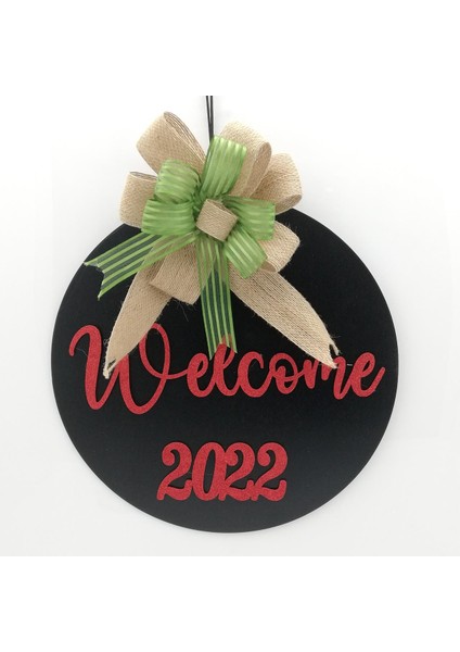 Yılbaşı Süsleri Welcome Kapı Süsü - Siyah 16144