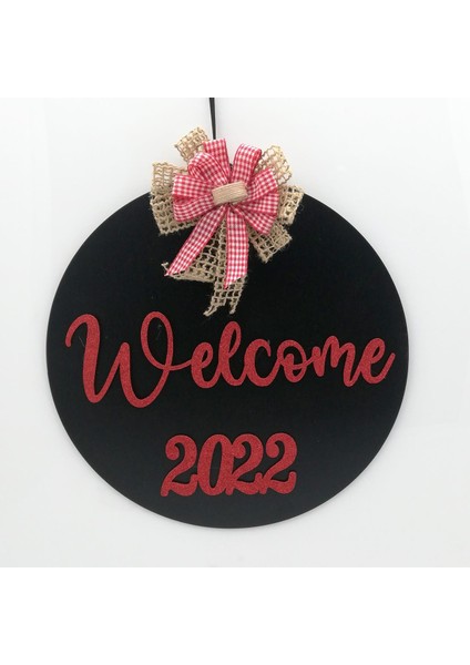 Yılbaşı Süsleri Welcome Kapı Süsü - Siyah 16147