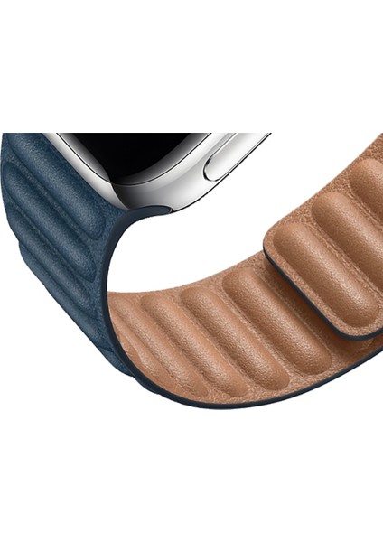 Apple Watch Uyumlu 38-40MM KRD14 Deri Kordon Lacivert fiyatları