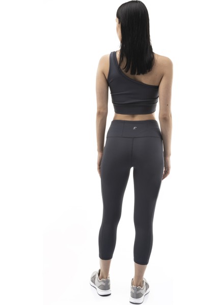 Spocket Kadın Gri Cepli Yüksek Bel Toparlayıcı, Sıkılaştırıcı Yoga Tayt 21" modelleri