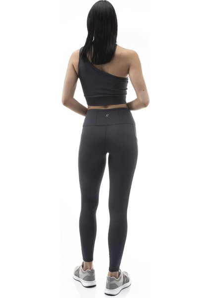 Spocket Kadın Gri Cepli Yüksek Bel Toparlayıcı, Sıkılaştırıcı Yoga Tayt 25" indirimleri