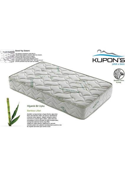 90X190 Kupons Bamboo Ortopedik Yaylı Bebek Yatak fırsatları