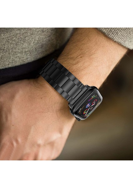 Apple Watch Uyumlu 42-44MM Krd5 Klasik Metal Kordon Sarı modelleri