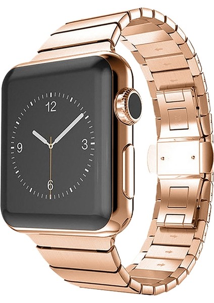 Apple Watch Uyumlu 42-44MM Metal Kordon Rose Gold