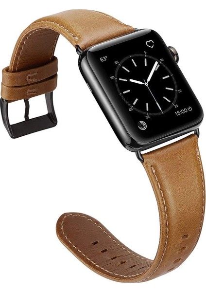 Apple Watch Uyumlu 42-44MM KRD10 Deri Kordon Kavuni̇çi̇
