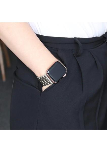 Apple Watch Uyumlu 38-40MM Krd5 Klasik Metal Kordon Lacivert fiyatları