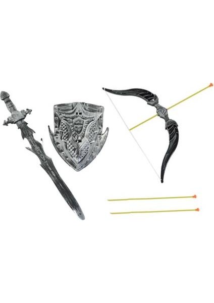 Oyuncak Ok Yay Kılıç Kalkan Süper Savaşçı Set