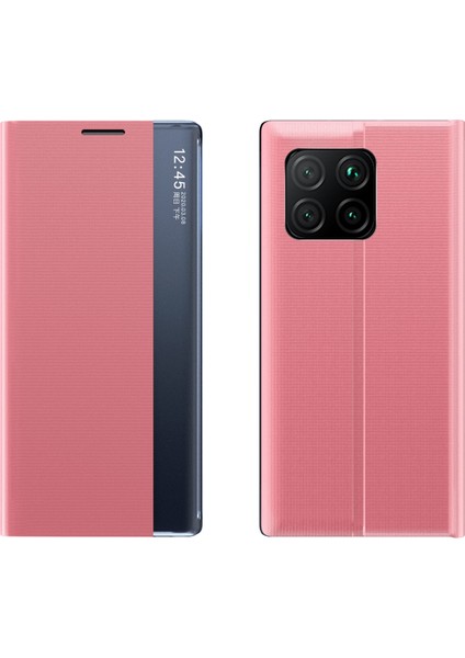 Yan Ekran Pu + Pc Kılıf Xiaomi Mi 11 Için Pembe (Yurt Dışından)