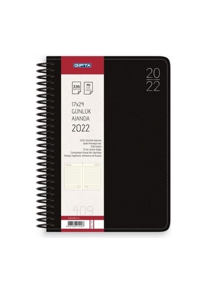 SNK409 Günlük Ajanda Spiralli 17 x 24 cm