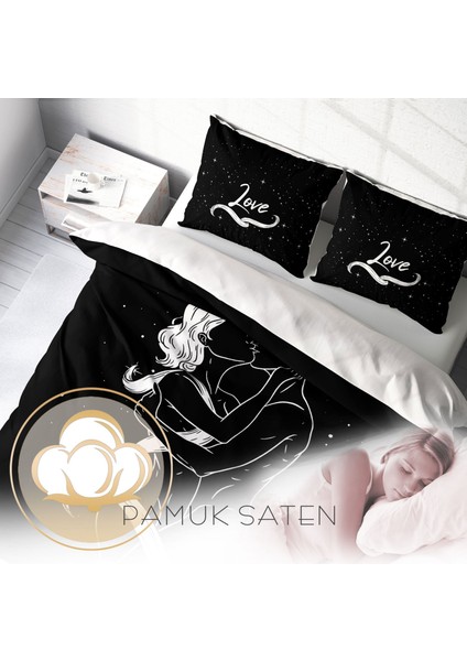 Kamasutra Günü Pamuk Saten Çift Kişilik Nevresim Takımı