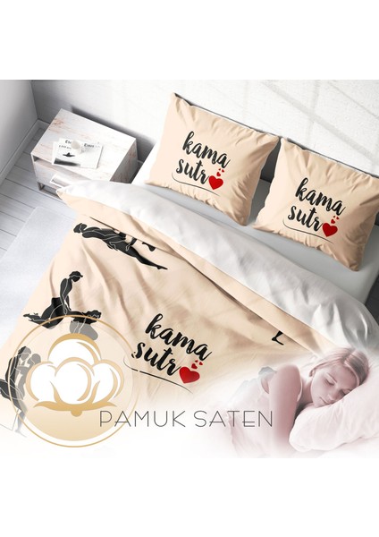 Kamasutra Günü Pamuk Saten Çift Kişilik Nevresim Takımı fırsatları