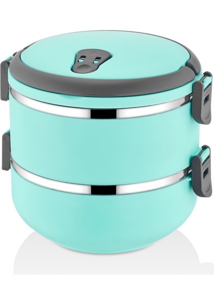 Freshbox 2 Katlı Sefer Tası Yemek Termosu (Turkuaz)