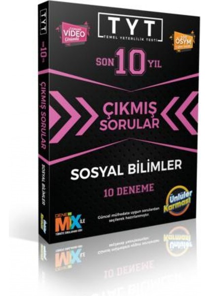 TYT Sosyal Bilim Çıkmış Soru Karması 10 Deneme