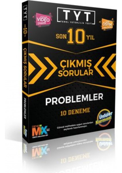 TYT Problemler Çıkmış Soru Karması 10 Deneme