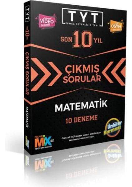 Ünlüler Karması TYT Matematik Çıkmış Soru Karması 10 Deneme