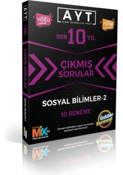 AYT Sosyal Bilimler-2 Çıkmış Soru Karması 10 Deneme