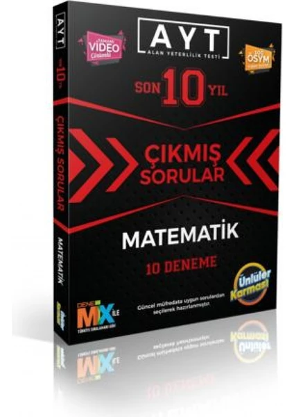 Ünlüler Karması AYT Matematik Çıkmış Soru Karması 10 Deneme