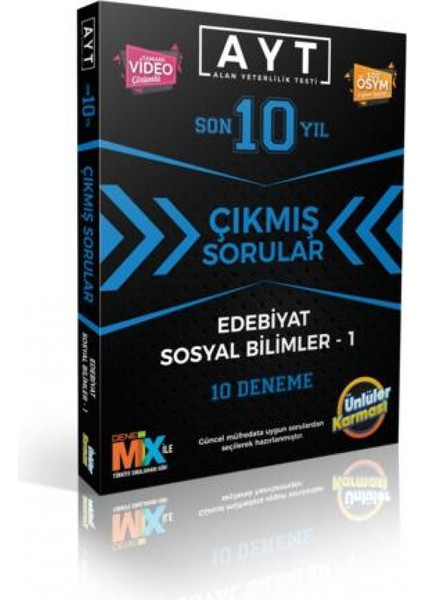 AYT Edebiyat Sos-1 Çıkmış Soru Karması 10 Deneme