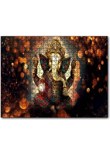 Cakapuzzle Ganesha ve Işıklar 1000 Parça Puzzle Yapboz Mdf(Ahşap)