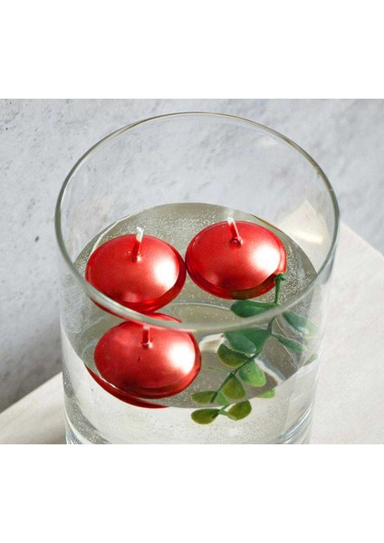 Mum Tealight Yüzen Mum Kirmizi 20 Adet