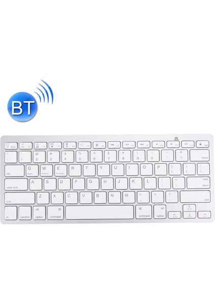 BK-3001 Bluetooth Kablosuz 78 Tuşları Windows / iPad / iPhone Için Ultrathin Klavye (Gümüş) (Yurt Dışından)
