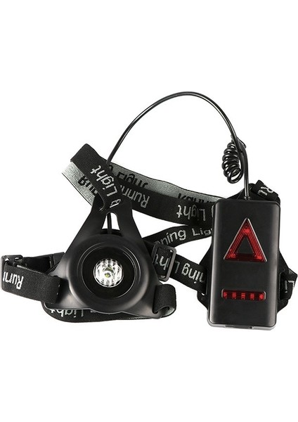 LED Gece Koşma Fener Uyarı Işıkları USB Şarj Göğüs (Siyah) (Yurt Dışından)