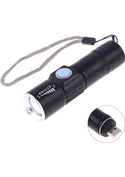 Ultra Parlak Şarj Edilebilir LED Torch Fener (Yurt Dışından)