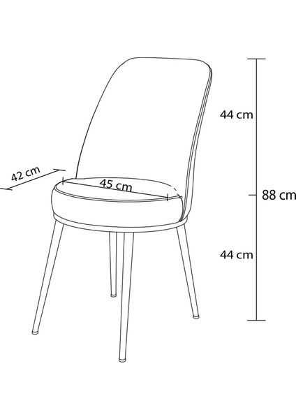 Concept Canisa Dexa Serisi 1.sınıf Yemek ve Mutfak Sandalyesi 6 Adet Ayaklar Beyaz