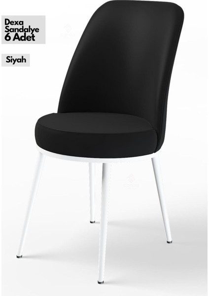 Concept Canisa Dexa Serisi 1.sınıf Yemek ve Mutfak Sandalyesi 6 Adet Ayaklar Beyaz