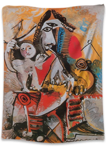 Duvar Örtüsü Tapestry Pablo Picasso Musketeer And Cupid 40X60 cm Duvar Dekorasyon Moda