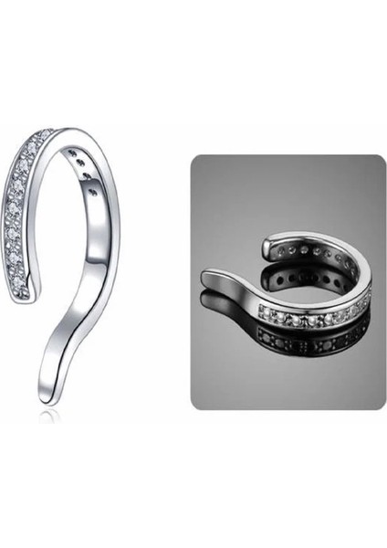 Zirkon Taşlı Earcuff-Kıkırdak Küpesi-1 adet