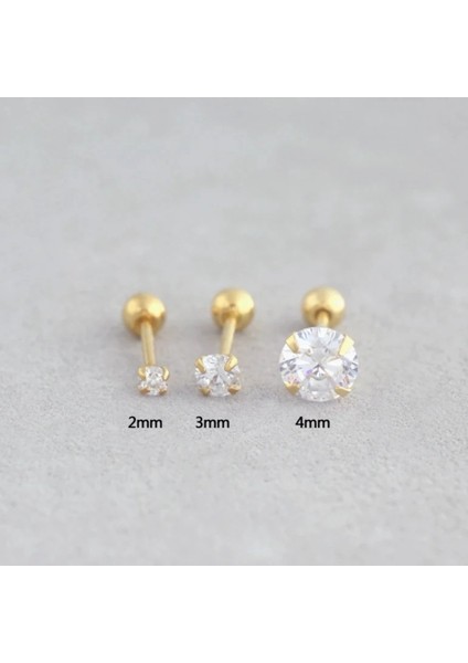 Zirkon Taşlı Üçlü Piercing Set Gümüş Rengi fiyatları