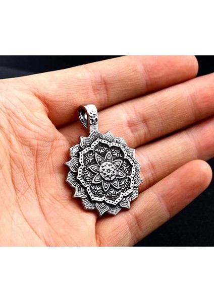 Daisyshop Paslanmaz Titanyum Çelik Enerji Simgesi Mandala Kolye fiyatları