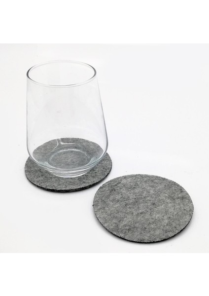 Bardak Altlığı Keçe Yuvarlak - Gri 61099