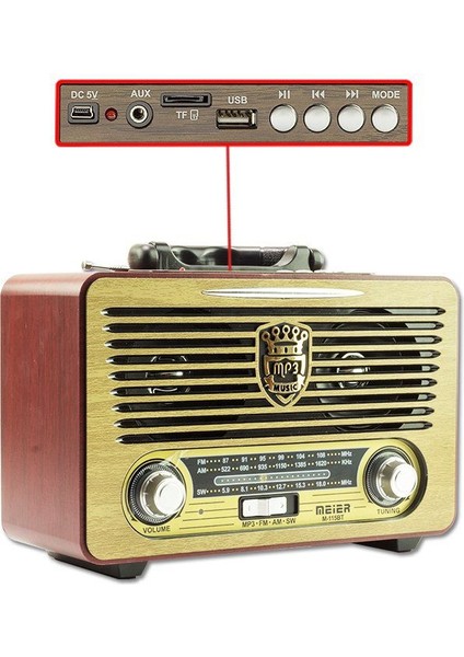 M115 Bluetootlu Usb/sd/mp3 Şarjlı Radyo fiyatları