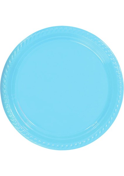 Açık Mavi Plastik Tabak 22 cm 25LI
