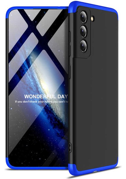 Samsung Galaxy A6 Plus 2018 Kılıf Ays Kapak Siyah - Mavi