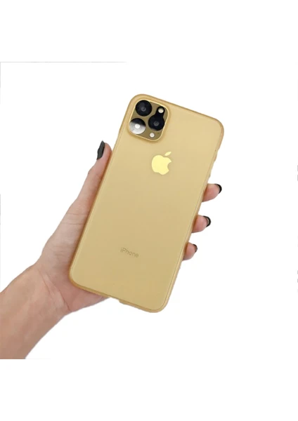 Apple iPhone X Kılıf A+ Ultra İnce Sert Kapak Gold