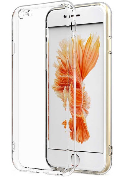 Apple iPhone 6 6S Kılıf Kamera Korumalı Şeffaf Kapak Şeffaf
