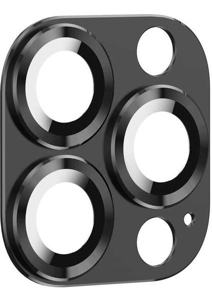 Apple iPhone 13 Pro Kamera Lens Koruyucu Çerçeveli Koruyucu CL-03 Siyah