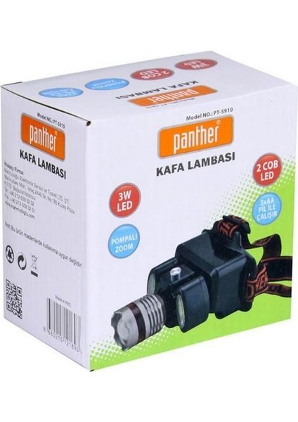 PT-5910 Pilli Kafa Lambası