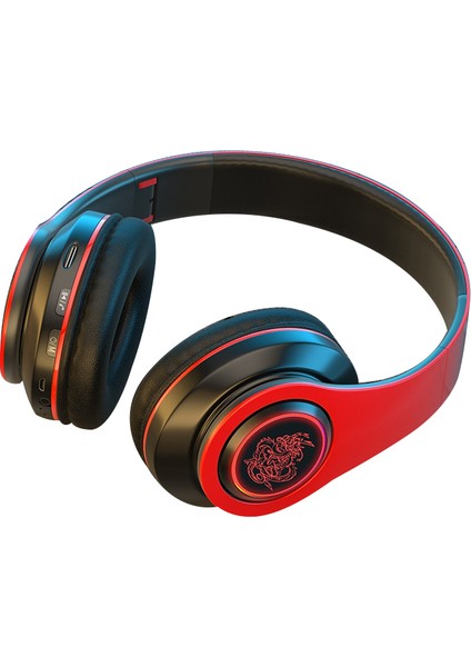 B39 Kablosuz Bluetooth Kulaklık Subwoofer Kırmızı Siyah (Yurt Dışından)