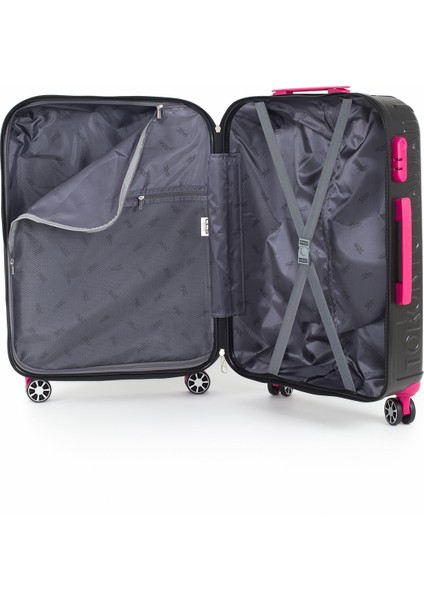 5167 Orta Boy Valiz 43x65x25 cm Kauçuk-Silikon Tekerlekler ile 3,4 Kg