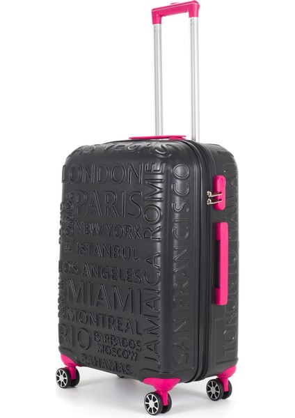 5167 Orta Boy Valiz 43x65x25 cm Kauçuk-Silikon Tekerlekler ile 3,4 Kg modelleri