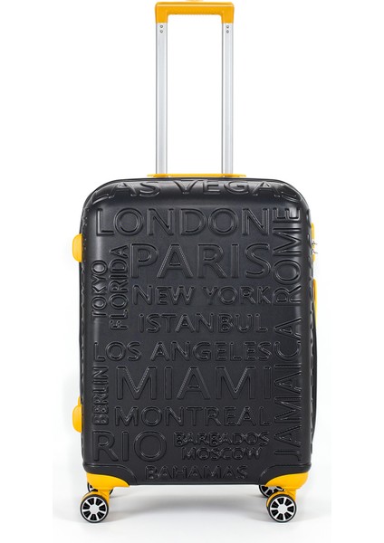 5167 Ekstra Dayanıklı Orta Boy Valiz Teleskopik Sap ve 360 Derece Döner Tekerlekler