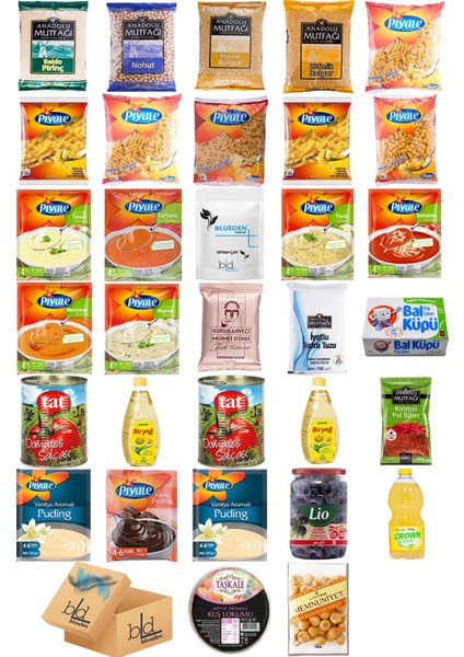 Ramazan Paketi Kumanya Ezrak Gıda Yardım Kolisi 32 Parça 73 nolu Paket