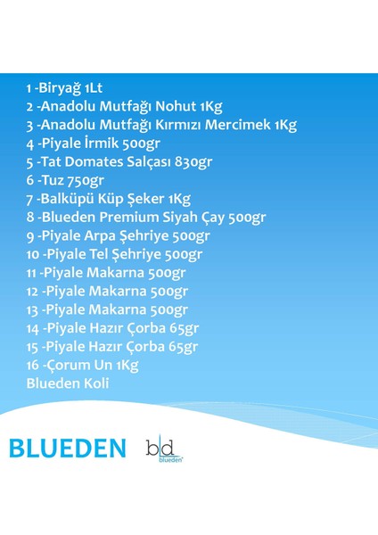Ramazan Kumanya Gıda Paketi 16 Parça 95 Nolu Paket fiyatları